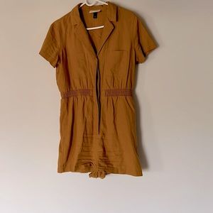 Mustard yellow romper shorts